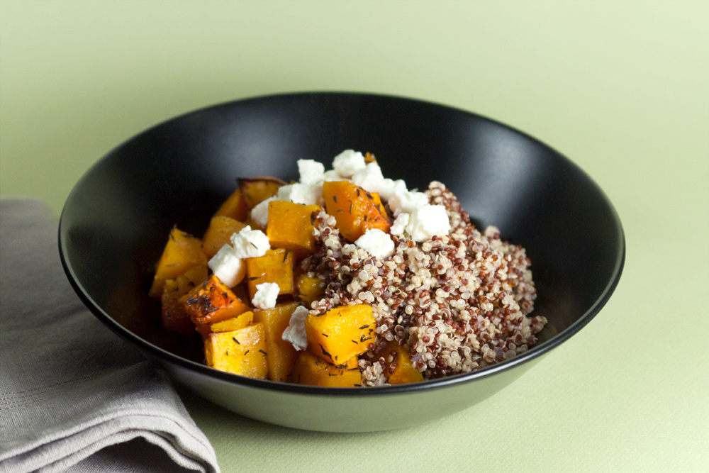 Butternut rôtie au miel et au thym