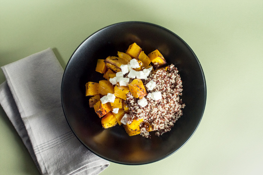 Butternut rôtie au miel et au thym