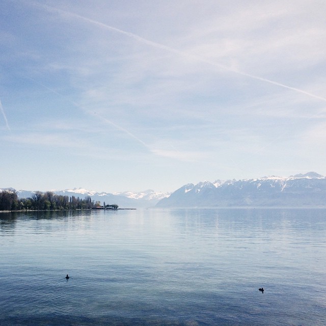 La pause de midi au bord du lac Léman