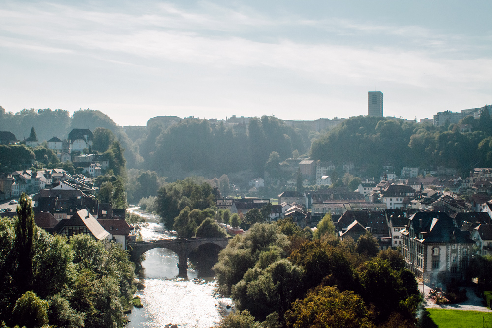 Fribourg – Vue depuis la Terrasse du Belvédère