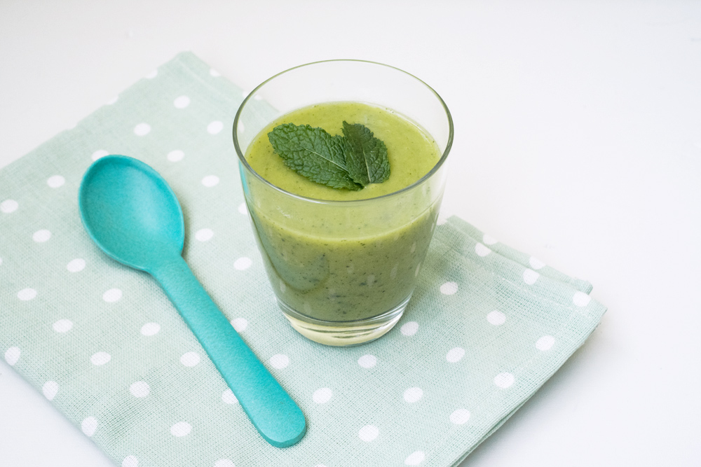 Velouté de courgettes à la menthe