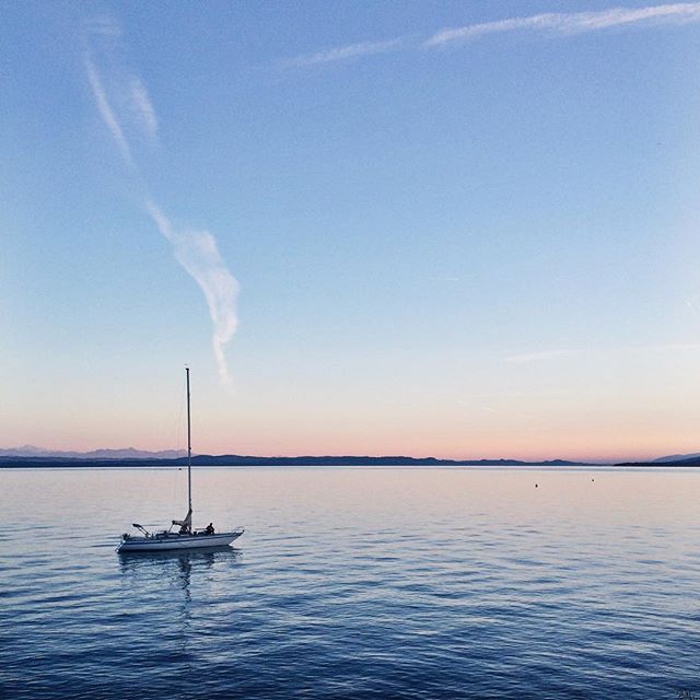 Coucher de soleil sur le lac de Neuchâtel