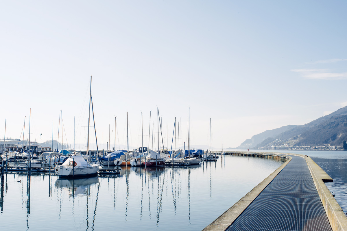 Balade hivernale au bord du lac de Bienne