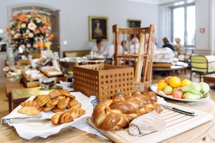 Soleure, buffet de petit déjeuner à l'Hôtel de la Couronne