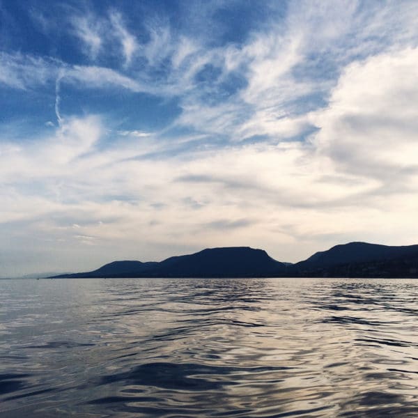 Fin de journée sur le lac de Neuchâtel