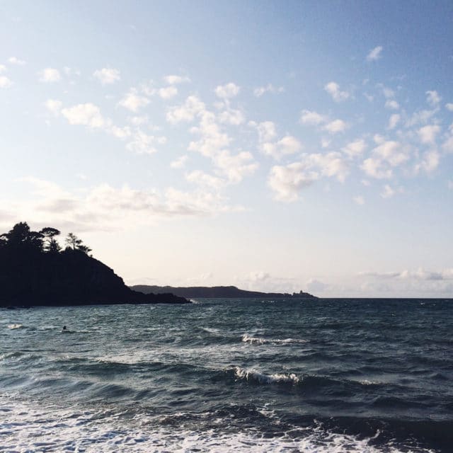 Fin de journée au bord de la Manche