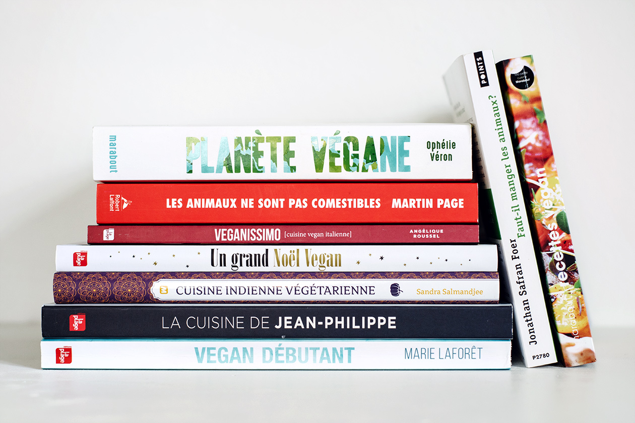 Essais antispécistes et livres de cuisine végétalienne