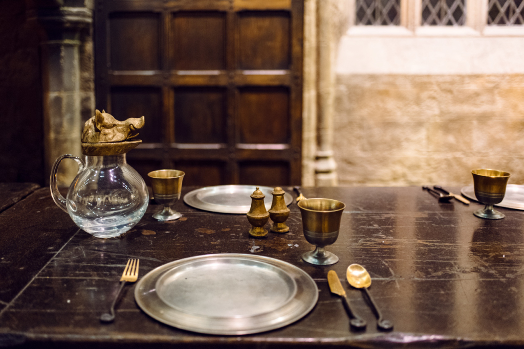 Visite des Studios Harry Potter à Londres – Table du grand hall de Poudlard