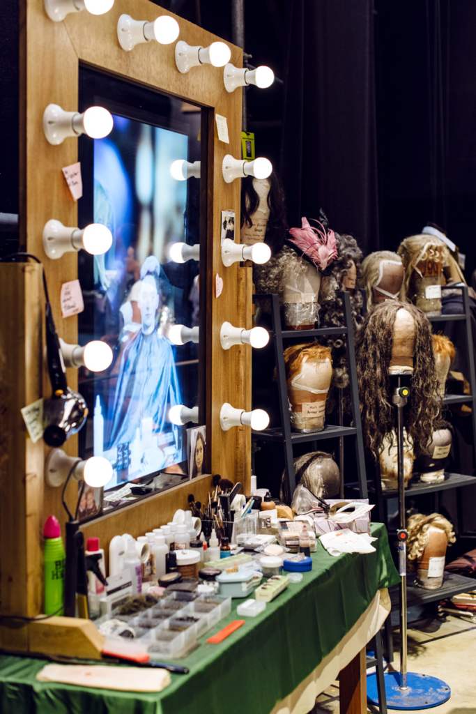 Visite des Studios Harry Potter à Londres – Table de maquillage des acteurs et actrices