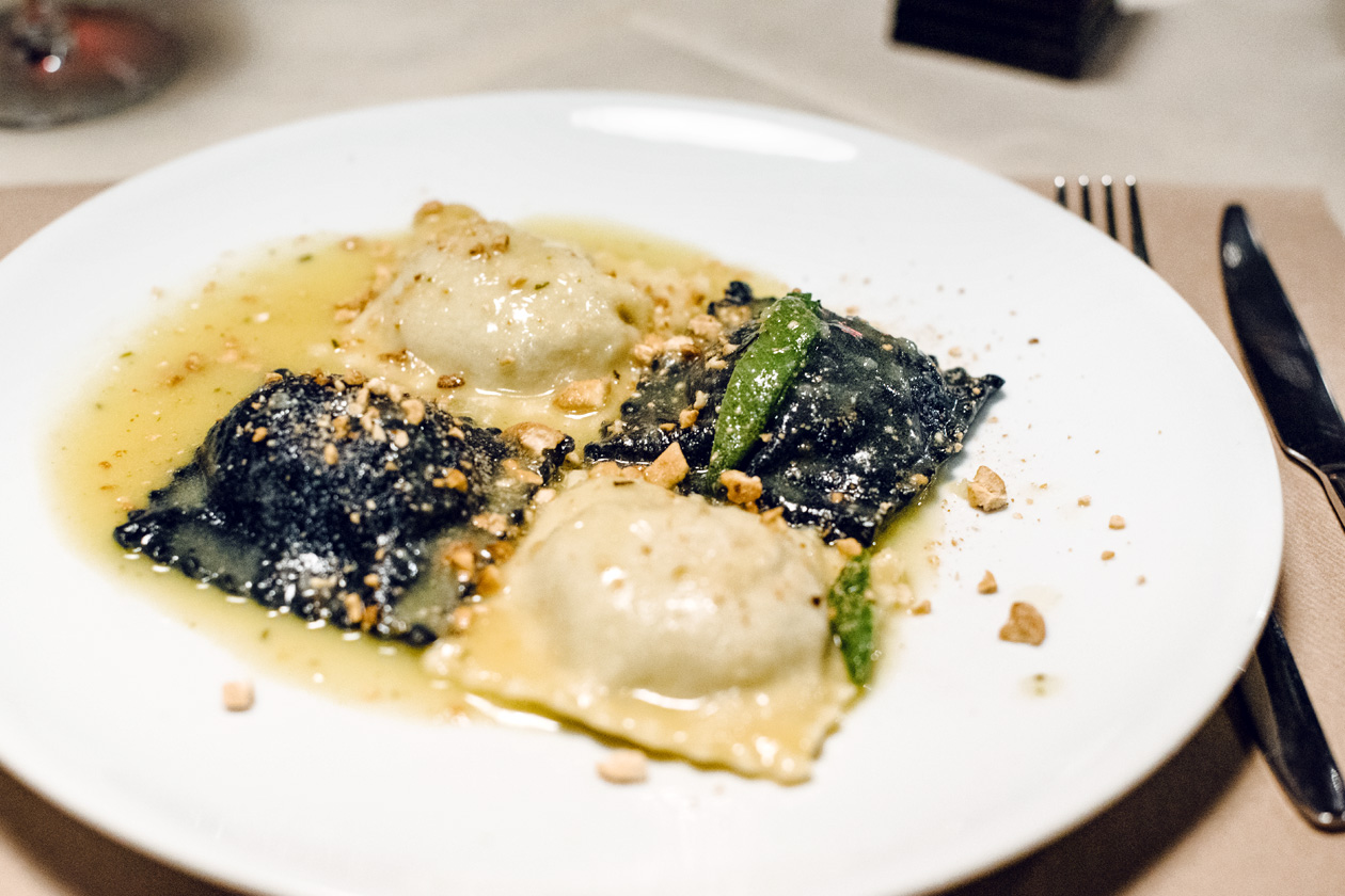 Ravioli végétaliens au seitan chez La Tecia Vegana à Venise