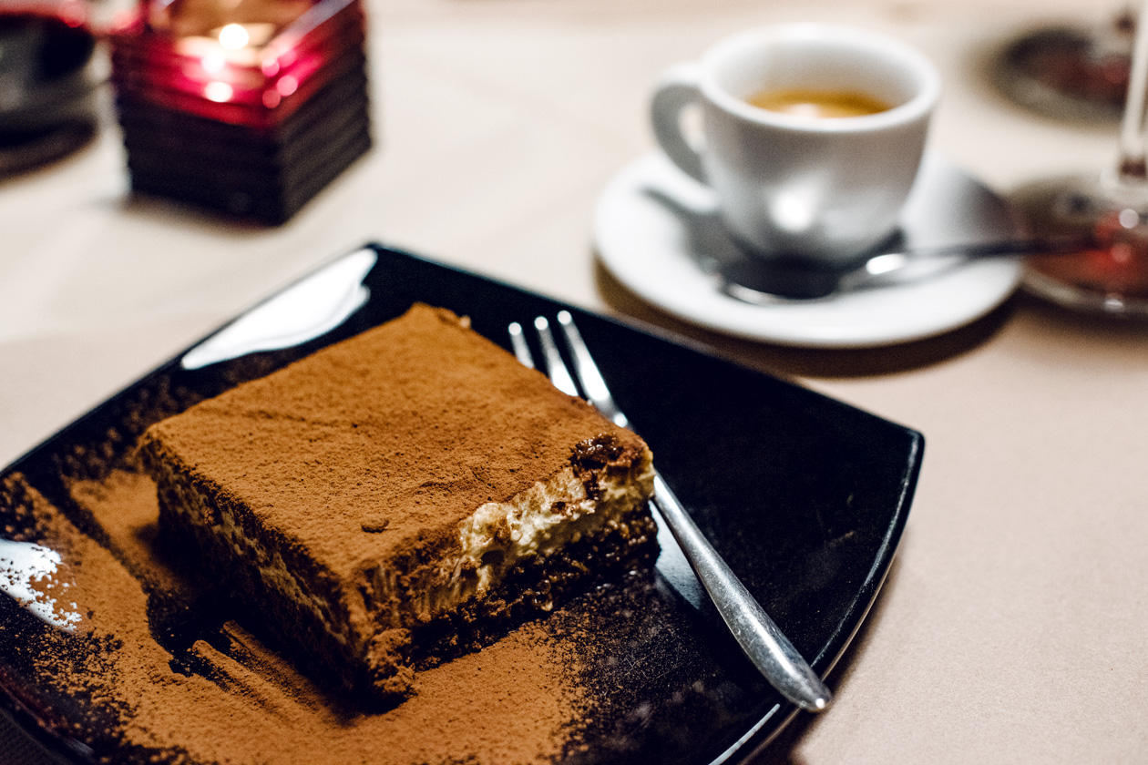 Tiramisu végétalien chez La Tecia Vegana à Venise