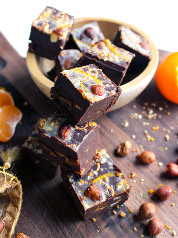 Fudges fondantes au chocolat, noisettes et clémentines – Lady Pastelle