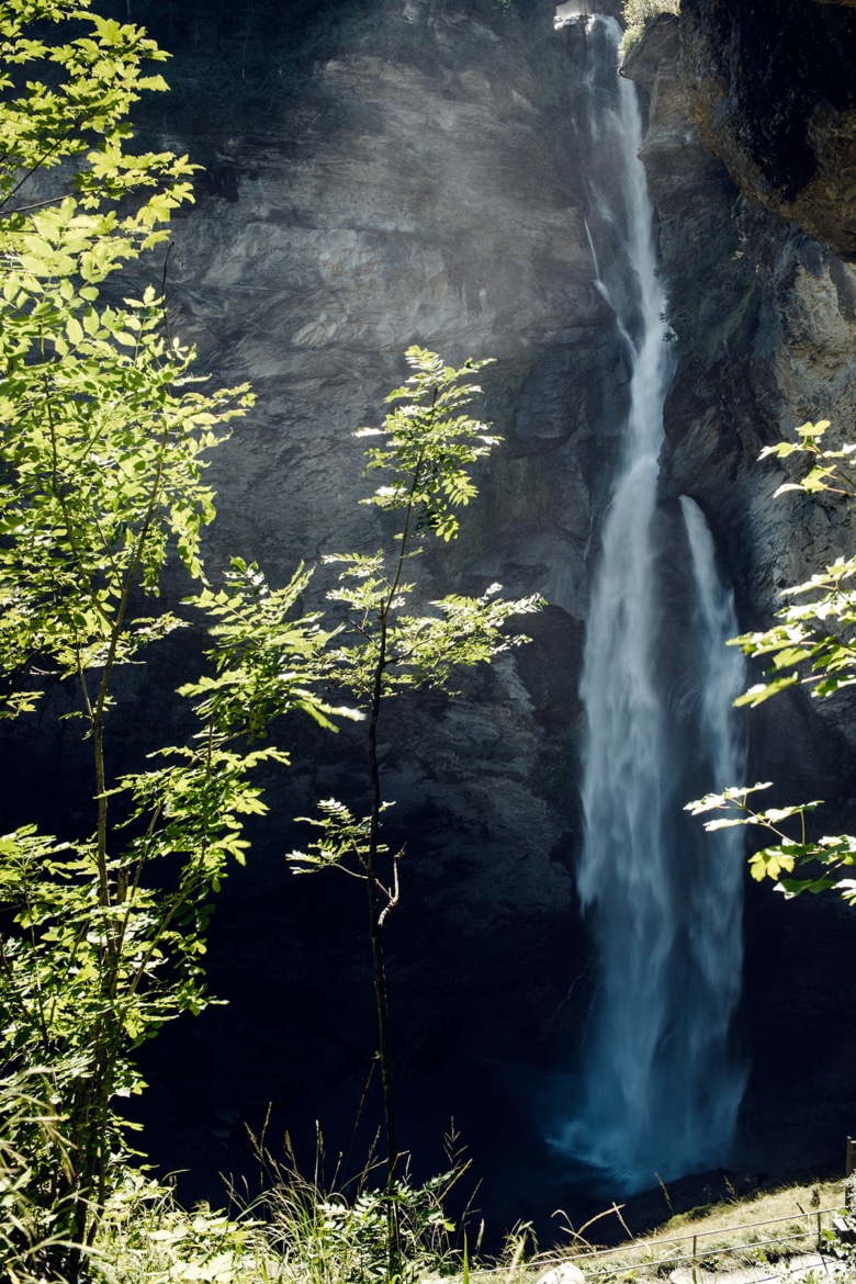 La plus haute des chutes du Reichenbach, où Sherlock Holmes et son ennemi le Professeur Moriarty trouvent la mort