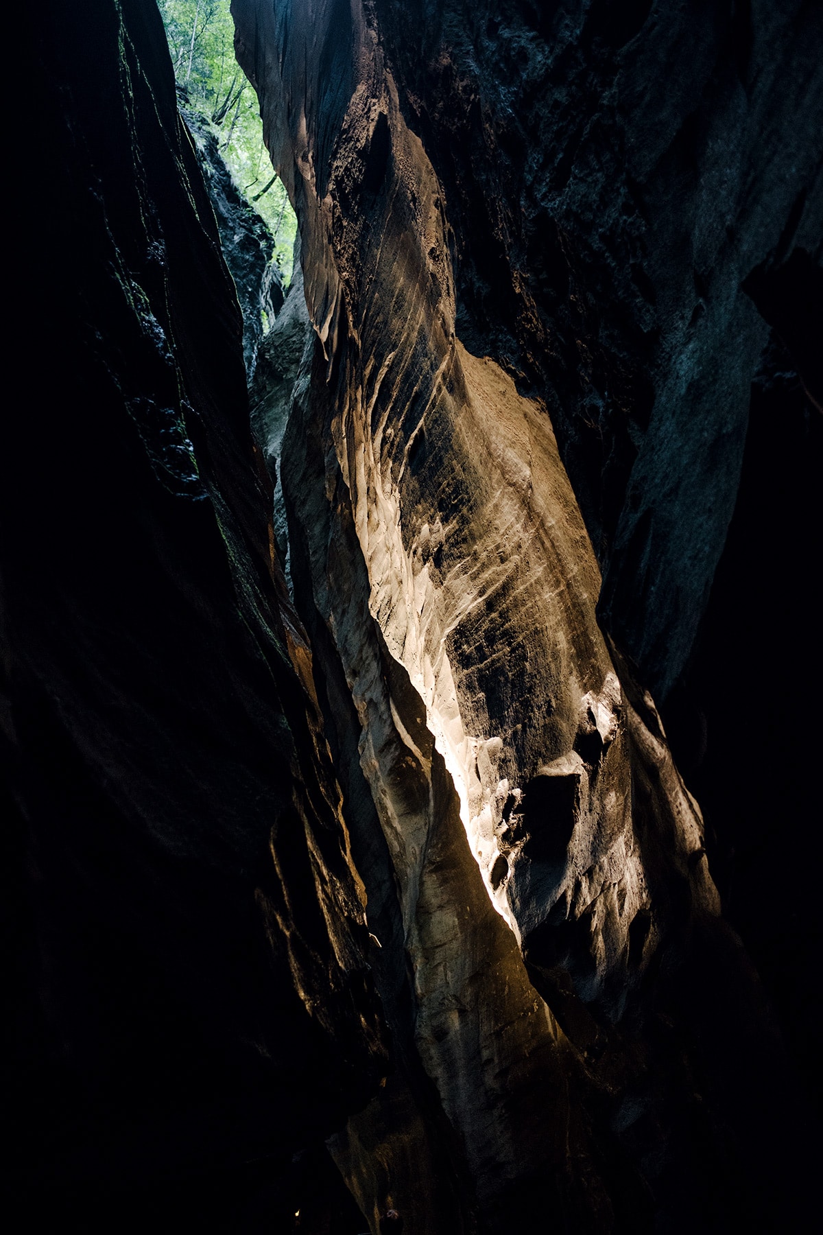 La partie la plus étroite des gorges de l'Aar