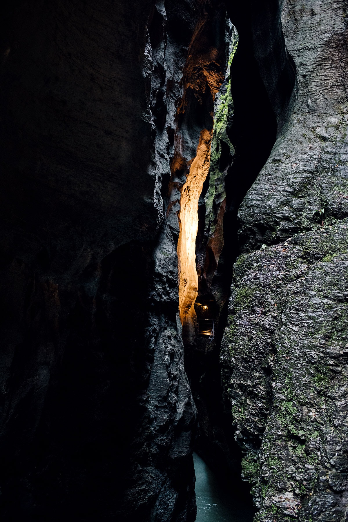 La partie la plus étroite des gorges de l'Aar