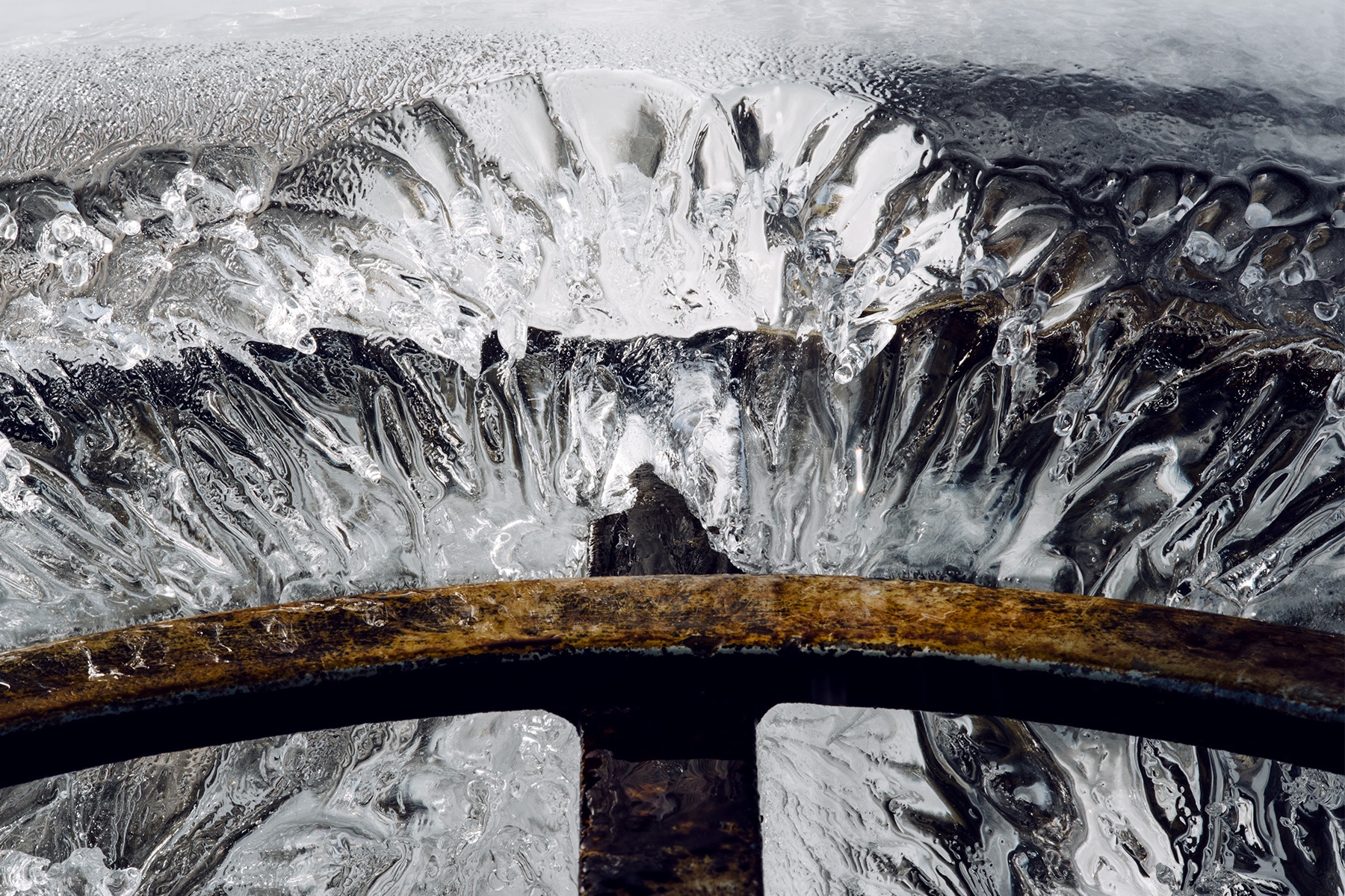 Fontaine gelée, février 2021