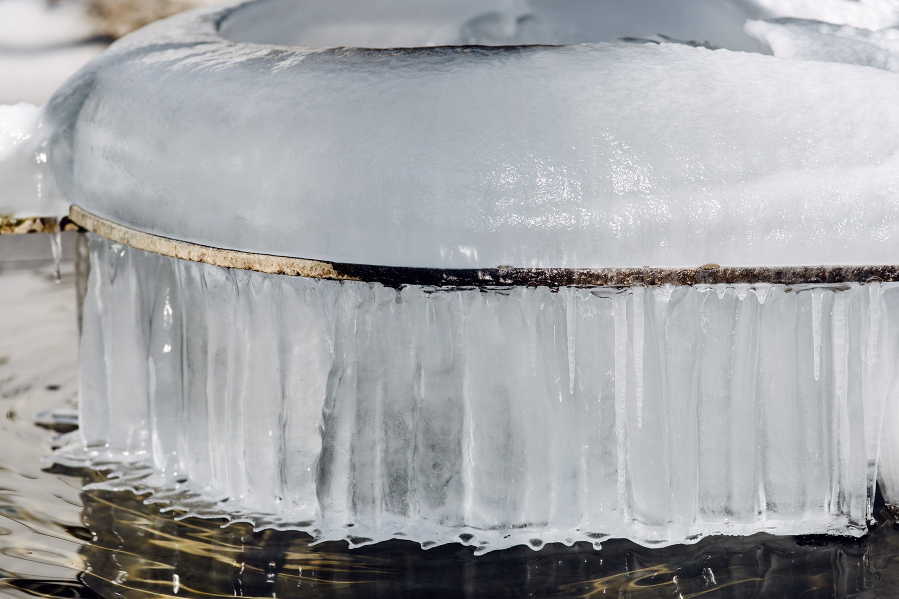 Fontaine gelée, février 2021