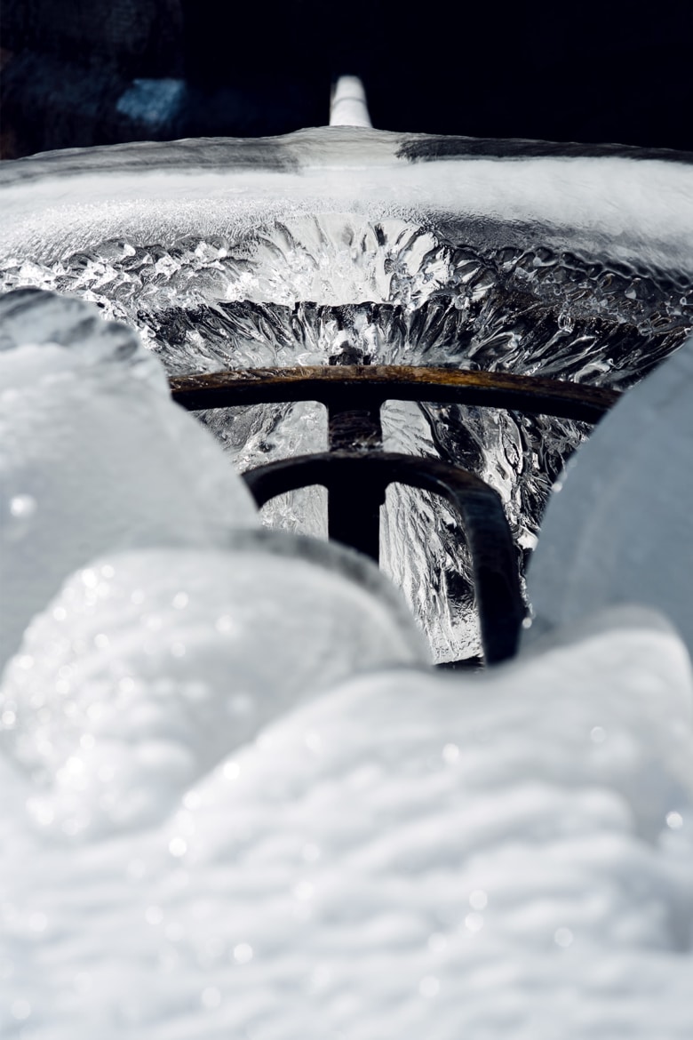 Fontaine gelée, février 2021