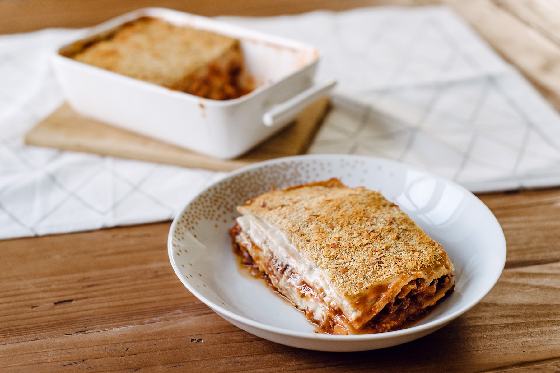 Lasagnes à la bolognaise végétalienne