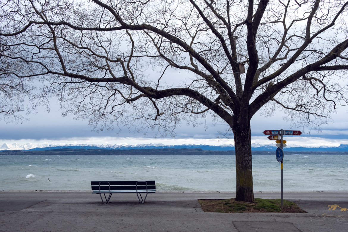 Journée venteuse au bord du lac de Neuchâtel