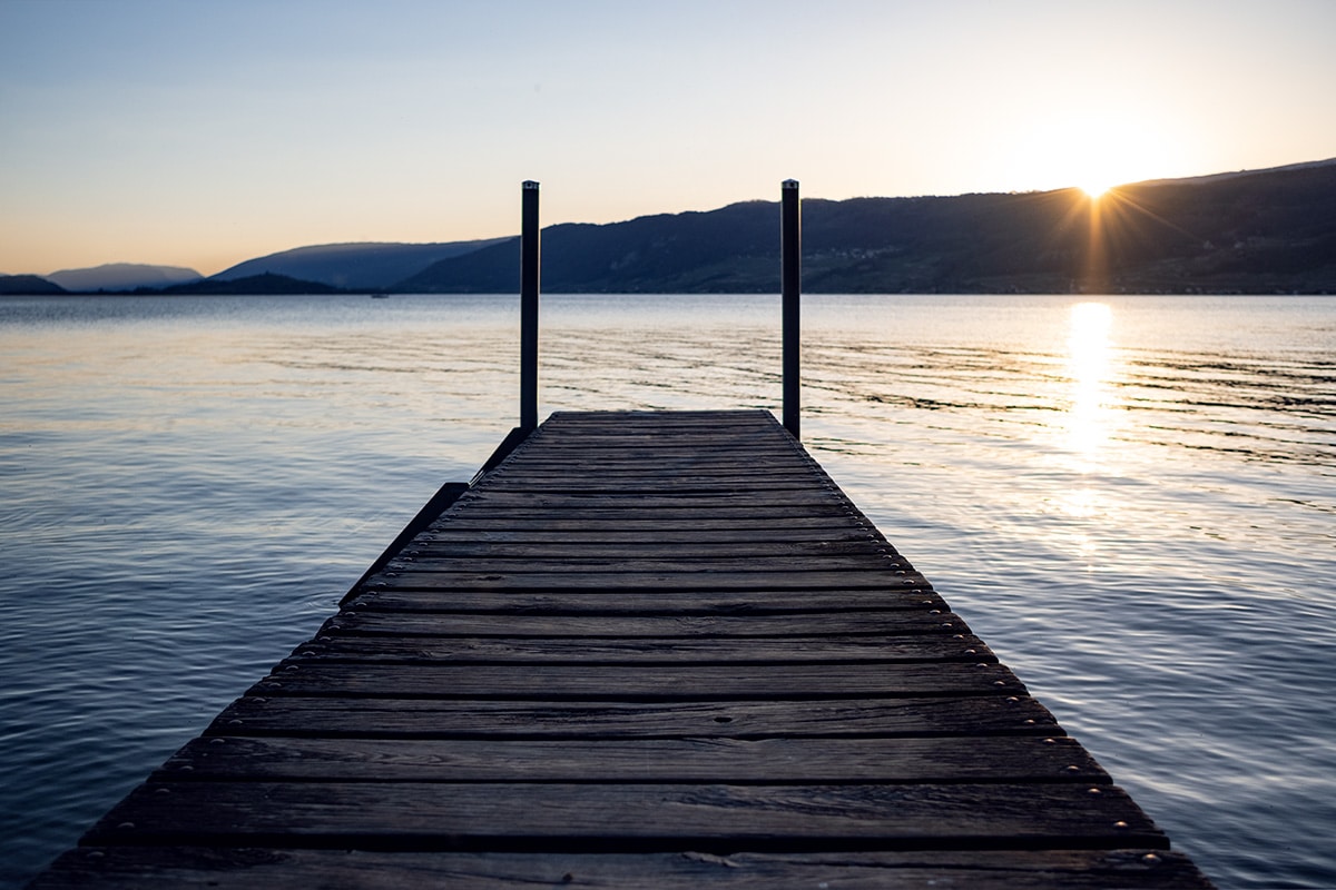 Fin de journée au bord du lac