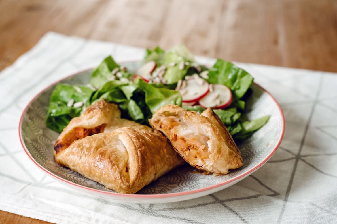 Feuilletés végétaliens au tofu rosso et aux carottes