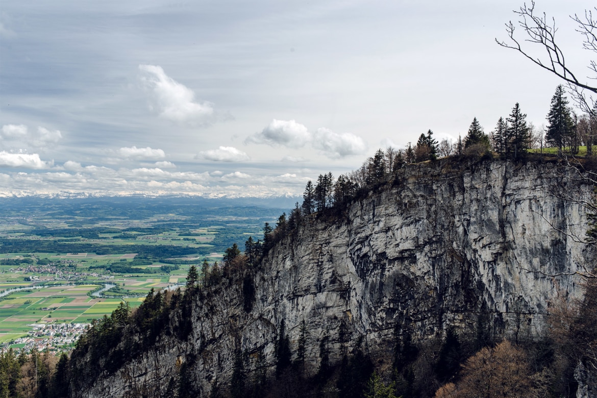 Vue sur la plaine de l'Aar depuis la montagne de Granges